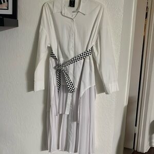 White over sized dress very stylish, eauropean style